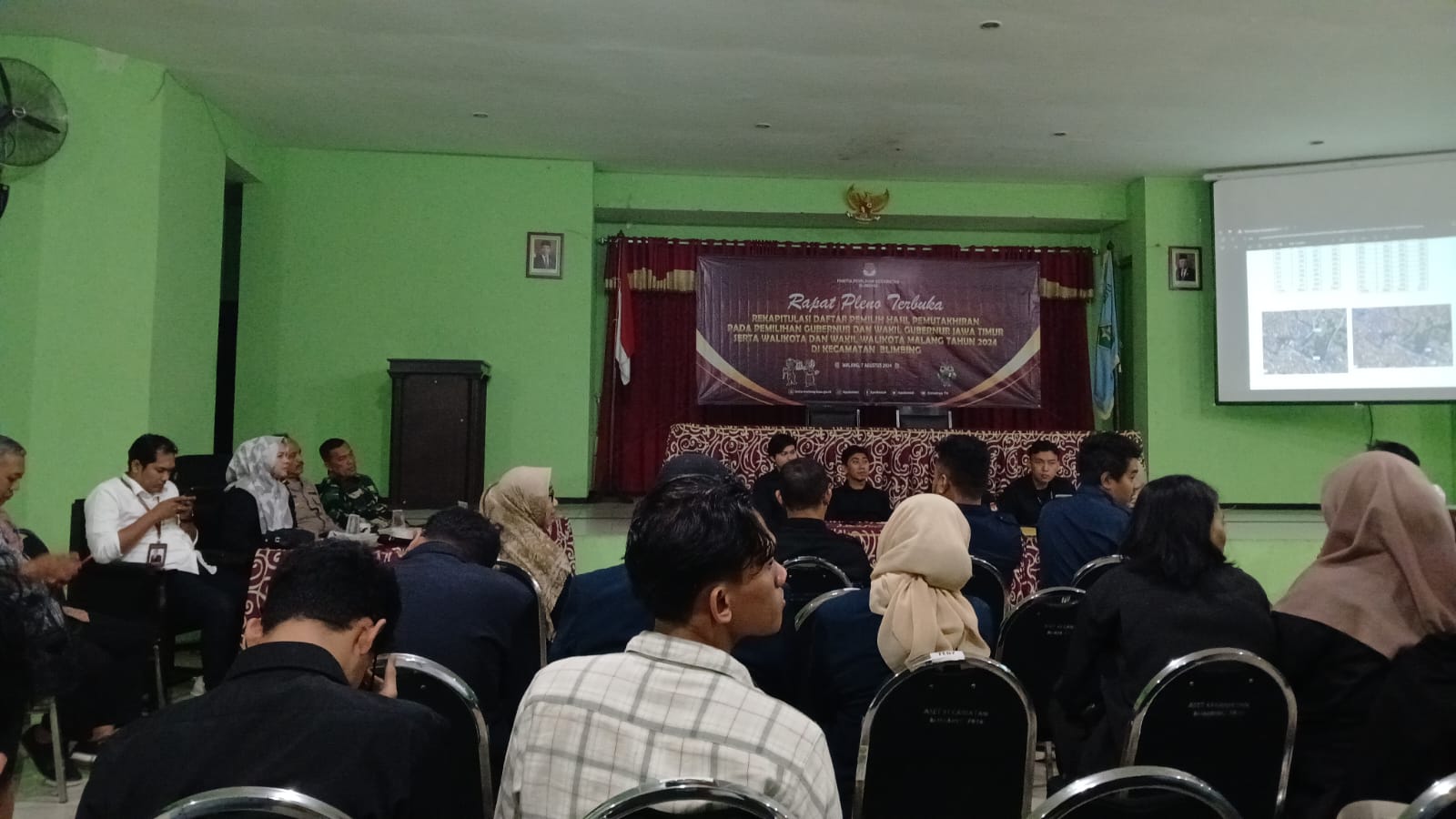 Suasana pleno DPHP di Kecamatan Blimbing, terlihat kondusif.