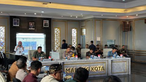 AJAK BERSAMA AMANKAN: Wakapolresta Malang Kota mengajak seluruh lembaga bersama mengamankan Pemilihan Serentak di Kota Malang.