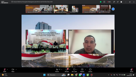 PARTISIPASI Bawaslu Kota Malang mengikuti kegiatan “Evaluasi Efektivitas Strategi Pencegahan Pelanggaran pada Pemilu dan Pemilihan Tahun 2024” secara daring melalui Zoom pada 24 Agustus 2026. Kegiatan ini menjadi forum evaluasi sekaligus penguatan strategi pencegahan pelanggaran menuju Pemilu 2029, dengan membahas efektivitas IKP, penguatan kelembagaan, pengawasan ruang digital, pengawasan partisipatif, serta koordinasi lintas lembaga.