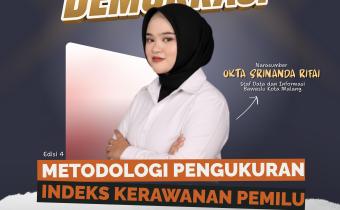 KONSOLIDASI Okta Srinanda Rifai, Staf Data dan Informasi Bawaslu Kota Malang, menjadi narasumber dalam kegiatan Bawaslu Membelajarkan edisi keempat dengan pembahasan mengenai metodologi pengukuran Indeks Kerawanan Pemilu sebagai upaya penguatan pengawasan berbasis data dan deteksi dini kerawanan Pemilu.