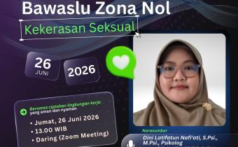 EDUKASI Bawaslu Kota Malang menggelar Diskusi Kelompok Kerja PPKS bertema “Bawaslu Zona Nol Kekerasan Seksual” sebagai upaya memperkuat lingkungan kerja yang aman dan bebas dari kekerasan seksual.