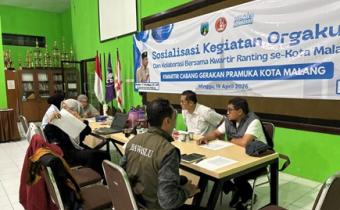 KOLABORASI Bawaslu Kota Malang bersama Kwarcab Pramuka Kota Malang melaksanakan Konsolidasi Demokrasi sebagai ruang penguatan sinergi dalam pengawasan Pemilu dan upaya menjaga stabilitas demokrasi.