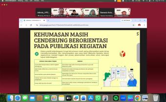 KEHUMASAN Bawaslu Kota Malang mengikuti Diskusi Hukum Selasa (DHS) Bawaslu Provinsi Jawa Timur Seri ke-11 bertema “Hubungan Masyarakat” secara daring, Selasa (18/8/2026), sebagai ruang penguatan perspektif kehumasan yang strategis, responsif, dan berorientasi pada pembangunan kepercayaan publik.