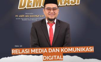 PEMBELAJARAN Koordinator Divisi Pencegahan, Partisipasi Masyarakat dan Hubungan Masyarakat Bawaslu Kota Malang, M. Hasbi Ash Shiddiqy, S.AP, menjadi narasumber dalam Bawaslu Membelajarkan bertema “Konsolidasi Demokrasi: Relasi Media dan Komunikasi Digital” yang dilaksanakan secara daring pada Jumat, 28 Agustus 2026.