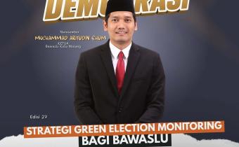 INOVASI Ketua Bawaslu Kota Malang, Mochamad Arifudin, S.Hum., menyampaikan materi “Strategi Green Election Monitoring bagi Bawaslu” dalam Bawaslu Membelajarkan Edisi 27, sebagai upaya mendorong pengawasan Pemilu yang mengintegrasikan integritas demokrasi dengan kepedulian terhadap lingkungan.